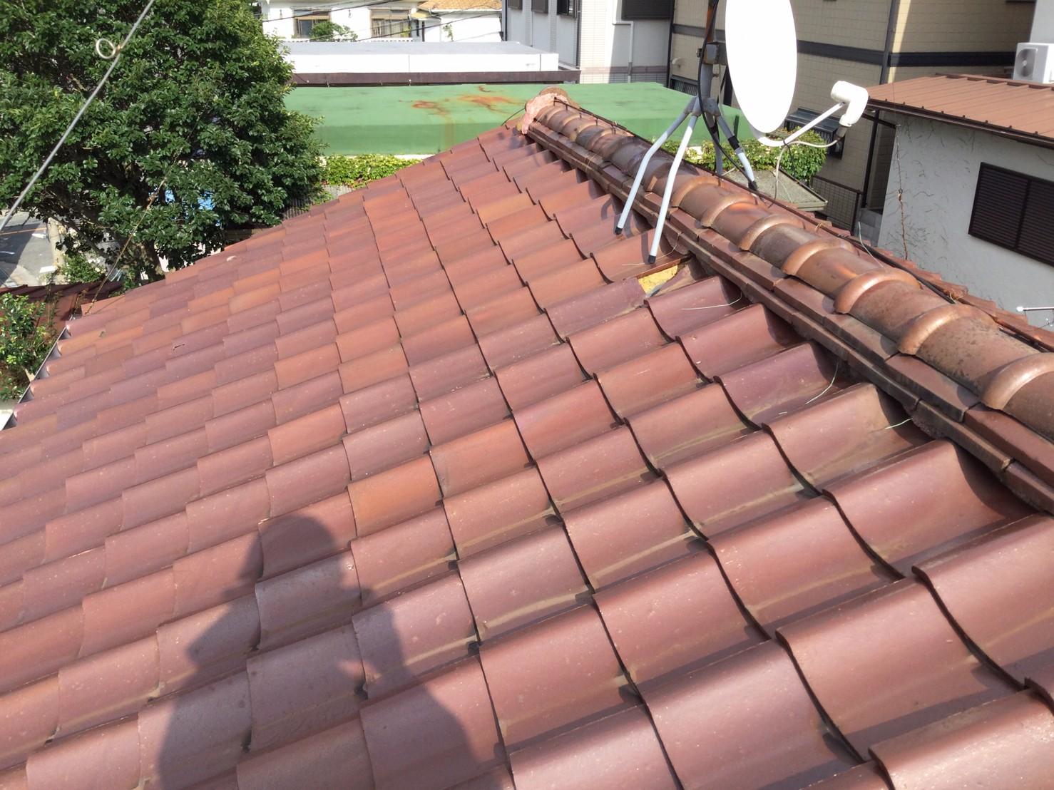 加古川市　築40年住宅 紐丸瓦一発仕上げで棟積み替え雨漏り修理を実施！